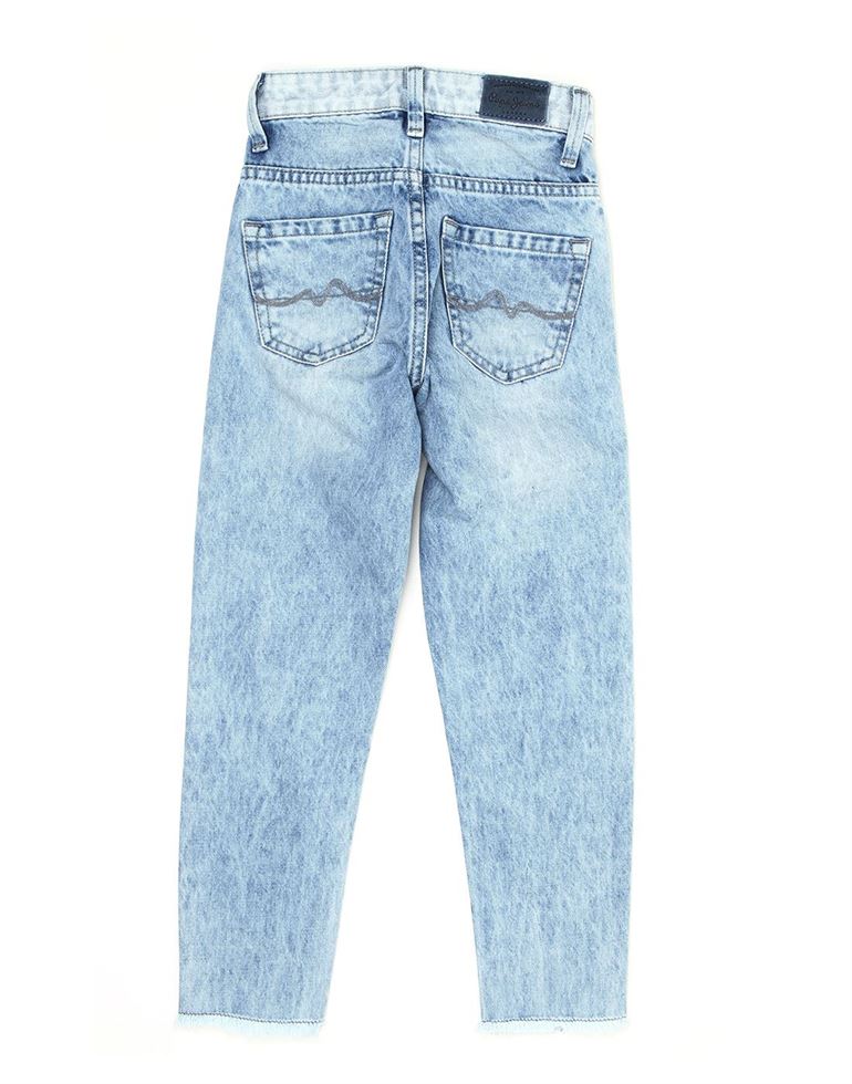 Pepe Jeans Girls Blue Solid Jeans